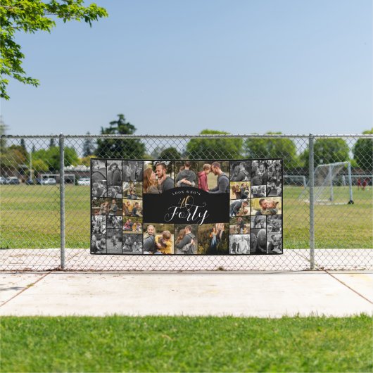 Look Who's 40 Happy Birthday Photo Collage Party  Spandoek (Insitu)