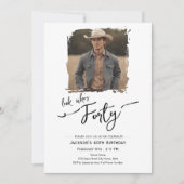 Look Who's 40 Minimal Photo Birthday Kaart (Voorkant)