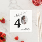 Look Who's 40! Modern Photo 40th Birthday Servet (Insitu)