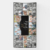 Look Who's 60 Happy Birthday Photo Collage Party Spandoek (Verticaal)