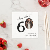 Look Who's 60! Modern Photo 60th Birthday Servet (Insitu)