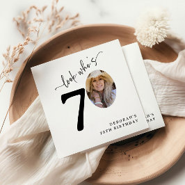 Look Who's 70! Modern Photo 70th Birthday Servet