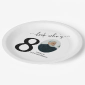 Look Who's 80! Modern Photo 80th Birthday Papieren Bordje (Gekanteld)