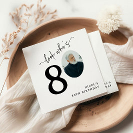 Look Who's 80! Modern Photo 80th Birthday Servet