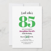 Look who's 85! Birthday Party Photo Kaart (Voorkant)