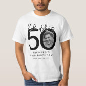 Look who's Fifty | Photo 50th Birthday T-shirt (Voorkant)