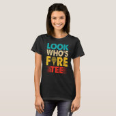 Look Who's Fore Retro Golfing Golfer T-shirt (Voorkant volledig)