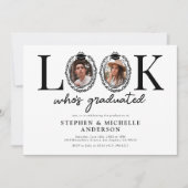 Look Whos Graduated Joint Graduation Party Kaart (Voorkant)