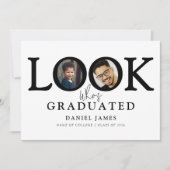 Look Who's Graduated Photo Graduation Party Aankondiging (Voorkant)