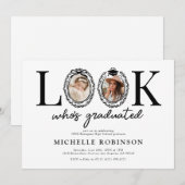 Look Whos Graduated Photo Graduation Party Kaart (Voorkant / Achterkant)