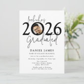 Look who's Graduated Photo Graduation Party Kaart (Staand voorkant)