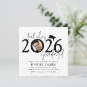 Look who's Graduated Photo Graduation Party Kaart (Staand voorkant)