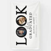 Look Who's Graduated Photo Graduation Party Spandoek (Verticaal)