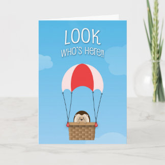 Look Who's Here Baby Hedgehog Card Kaart