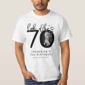 Look who's Seventy | Photo 70th Birthday T-shirt (Voorkant)