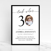 Look Who's Thirty 30th Birthday Childhood Photo Kaart