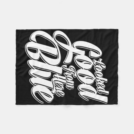 Looked Good From Here Blue Funny Softll _1  Fleece Deken (Voorkant (Horizontaal))