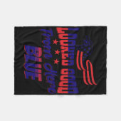 Looked Good From Here Blue Funny Softll Game Day _ Fleece Deken (Voorkant (Horizontaal))