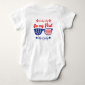 Lookin Fly op mijn eerste vierde juli Romper (Achterkant)