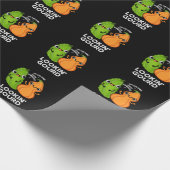 Lookin Gourd Funny Veggie Pun Dark BG Cadeaupapier (Hoek)
