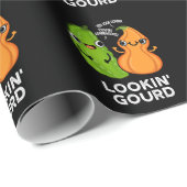Lookin Gourd Funny Veggie Pun Dark BG Cadeaupapier (Rol Hoek)