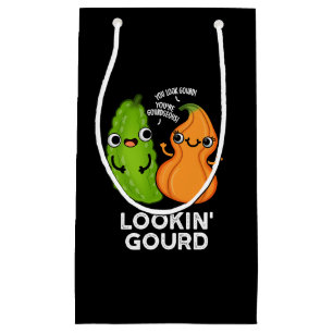 Lookin Gourd Funny Veggie Pun Dark BG Klein Cadeauzakje