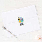 Lookin Sharp Funny Pencil Ronde Sticker (Envelop)