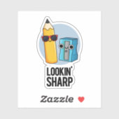 Lookin Sharp Funny Pencil Sticker (Vel)