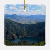 Looking Down At The Gunnison River Keramisch Ornament (Achterkant)