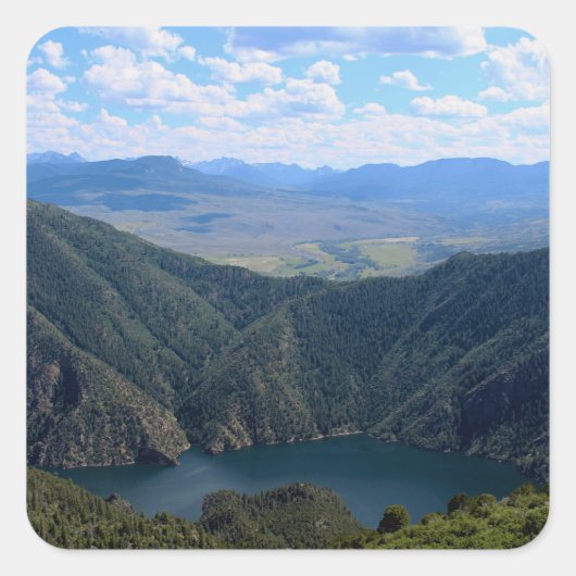 Looking Down At The Gunnison River Vierkante Sticker (Voorkant)