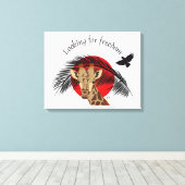 Looking for freedom canvas afdruk (Insitu (Houten vloer))