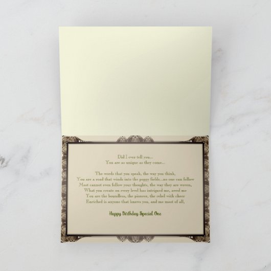 Looking Glass Beautiful Soep Tekst Bedankkaart (Binnen)