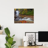 Looking Glass Falls Pisgah National Forest Poster (Thuiskantoor)