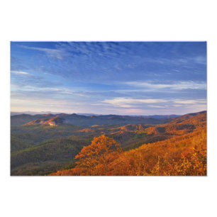 Looking Glass Rock bij zonsopgang in de Pisgah Foto Afdruk