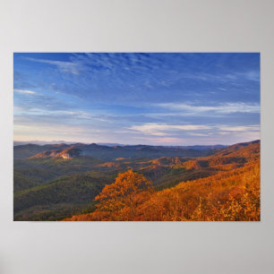 Looking Glass Rock bij zonsopgang in de Pisgah Poster