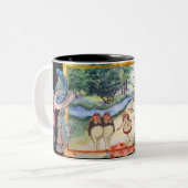 Looking Glass TweetleDee Tekst Tweekleurige Koffiemok (Voorkant links)