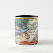 Looking Glass TweetleDee Tekst Tweekleurige Koffiemok (Center)