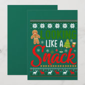 Looking Like A Snack Funny Christmas Cookie Ugly Kaart (Voorkant / Achterkant)