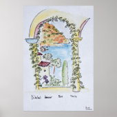 Looking out to the Mediterranean | Eze, France Poster (Voorkant)