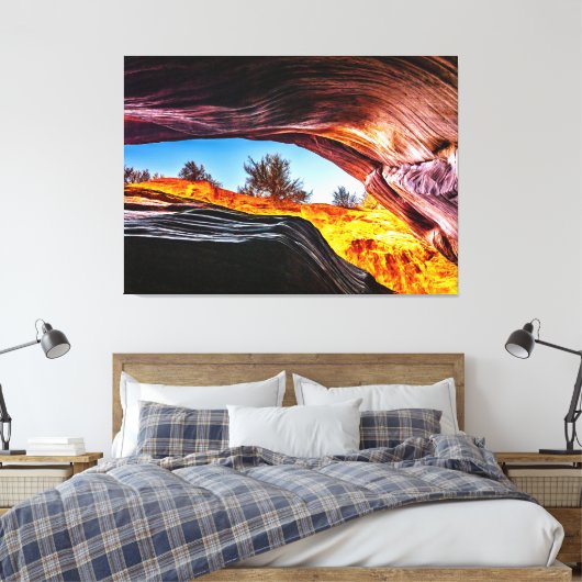 Looking Up in Peekaboo Canyon Canvas Afdruk (Insitu (Slaapkamer))