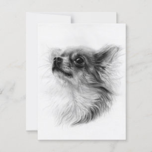 Looking Up - Met de Hand Geschilderd Chihuahuaport Briefkaart