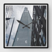 Looking up to the Shard, Tooley Street, London Vierkante Klok (Voorkant)