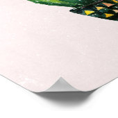 Lookin'Sharp | Blush roze marmer en Cactus Poster (Hoek)