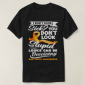 Looks Can Be Deceiving Orange Ribbon RSD CRPS Awar T-shirt (Design voorkant)