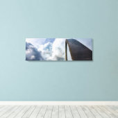 Lookup Gateway Arch St.Louis MO | 36x12 2x canvas Afdruk (Insitu (Houten vloer))