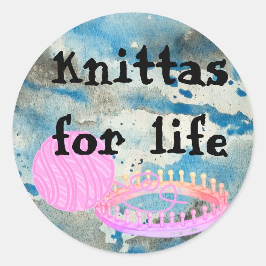 Loom Breien grappige Sticker (Voorkant)