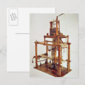 Loom ontworpen door Joseph Marie Jacquard Briefkaart (Voorkant / Achterkant)