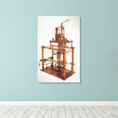 Loom ontworpen door Joseph Marie Jacquard Canvas Afdruk (Insitu (Houten vloer))