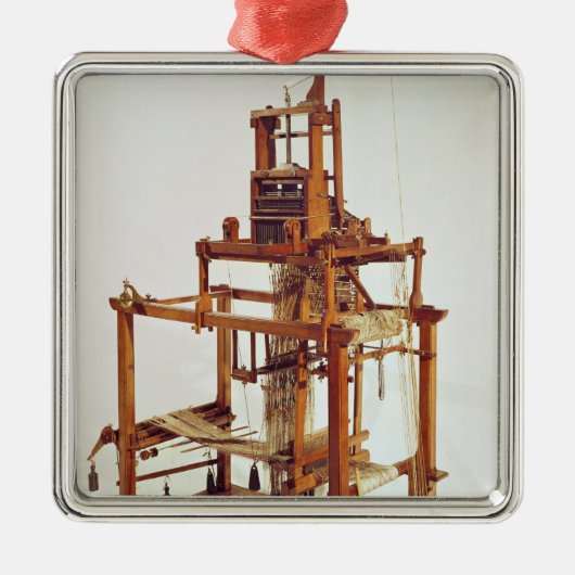 Loom ontworpen door Joseph Marie Jacquard Metalen Ornament (Voorkant)