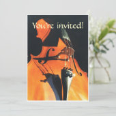 Looming Cello-uitnodiging Kaart (Staand voorkant)